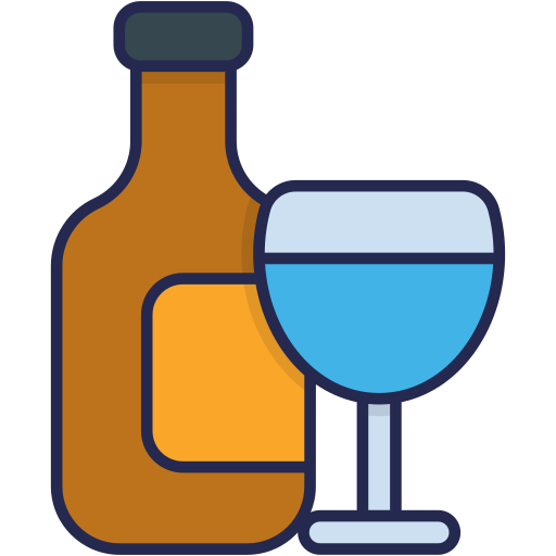 botella de vino Generic Outline Color icono