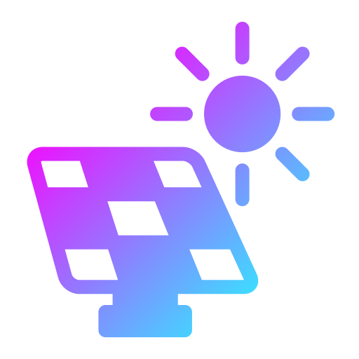 ogniwo słoneczne Generic Flat Gradient ikona