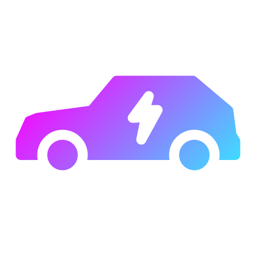 coche eléctrico Generic Flat Gradient icono