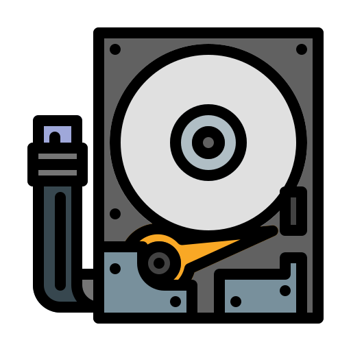 disco duro Generic Outline Color icono
