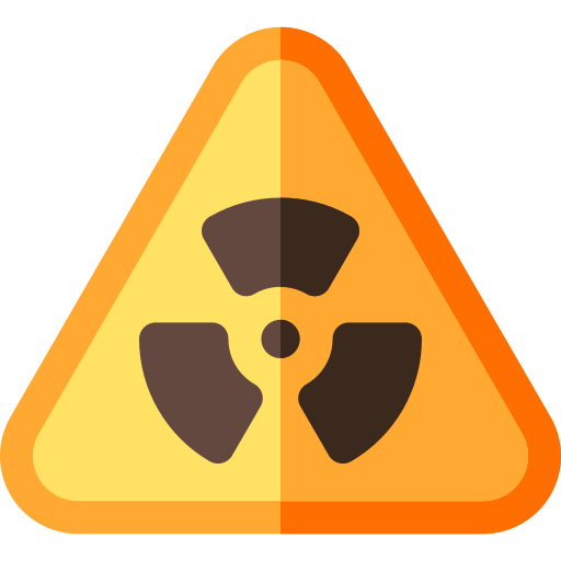 radiación Basic Rounded Flat icono