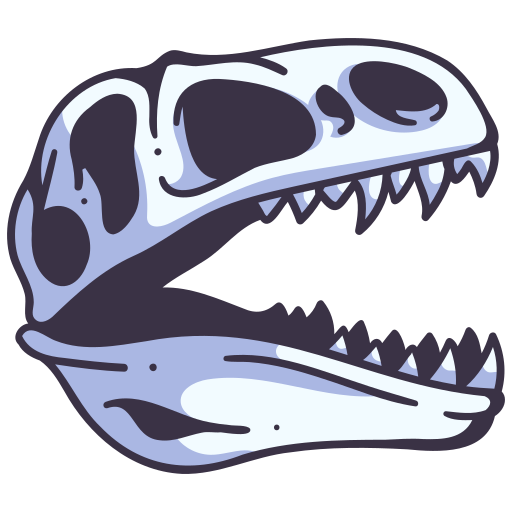 cráneo de dinosaurio Generic Outline Color icono