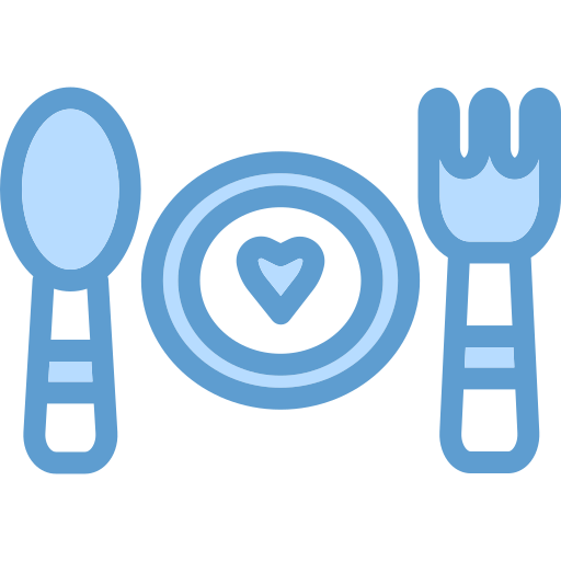Romantic dinner Generic Blue icon