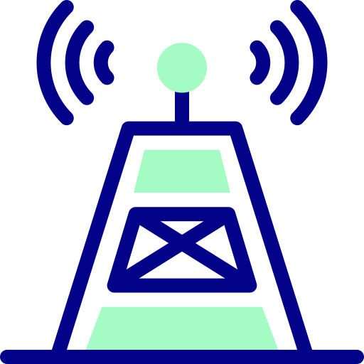 Radio tower Detailed Mixed Lineal color icon