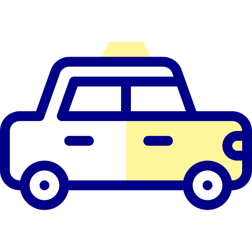 Taxi Detailed Mixed Lineal color icon