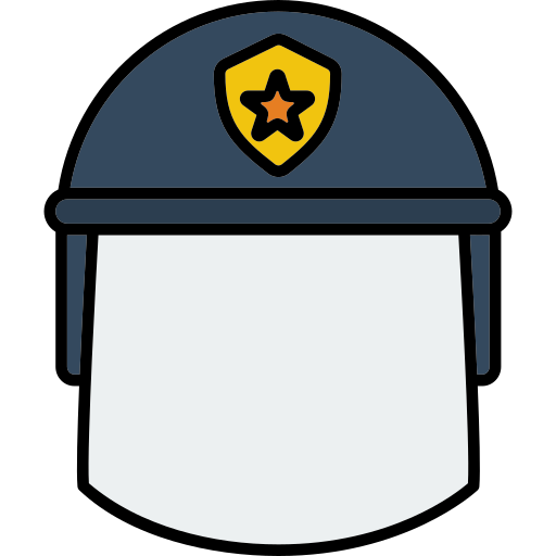 hełm policyjny Generic Outline Color ikona