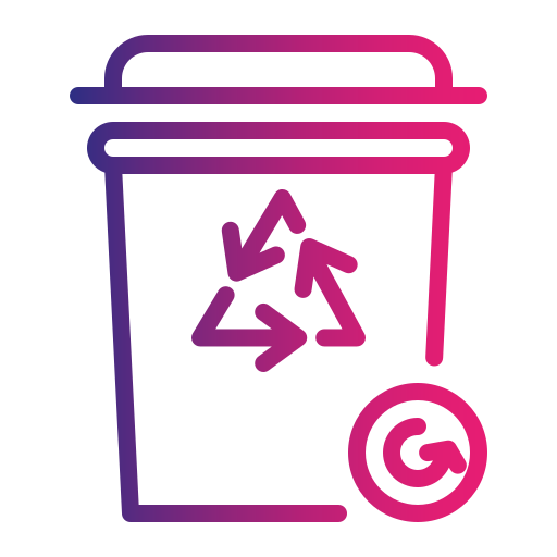 afvalbak Generic Gradient icoon