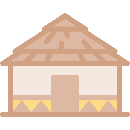 lehmhütte Detailed color Lineal color icon