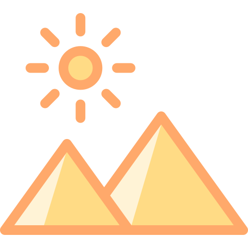 피라미드 Detailed color Lineal color icon