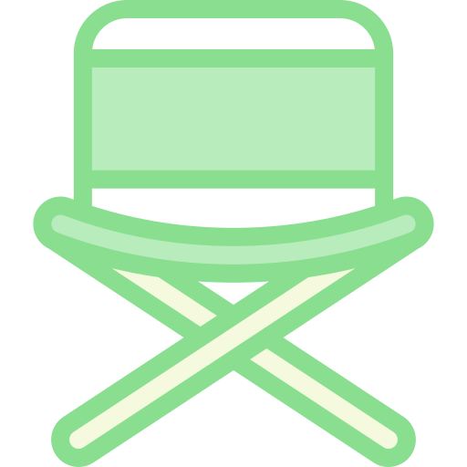 krzesło obozowe Detailed color Lineal color ikona