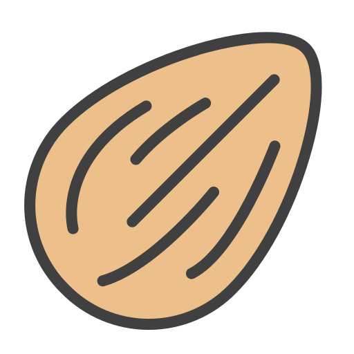 Almond Generic Outline Color icon