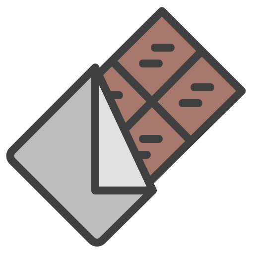 barra de chocolate Generic Outline Color icono