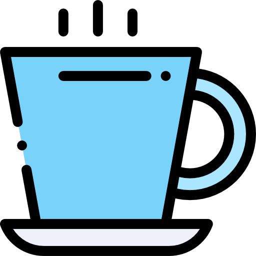 Coffee Detailed Rounded Lineal color icon