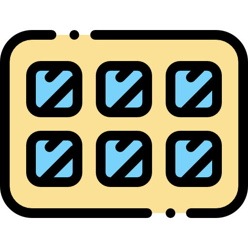 Ice tray Detailed Rounded Lineal color icon