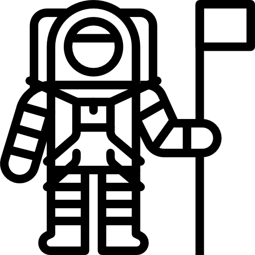 astronaut Aphiradee (monkik) Lineal icon