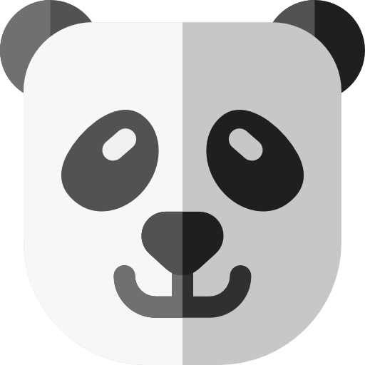 Panda bear Basic Rounded Flat icon