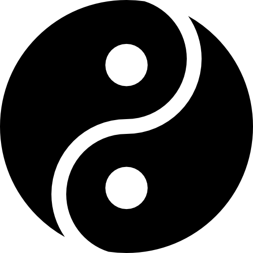 yin yang Basic Rounded Filled icono