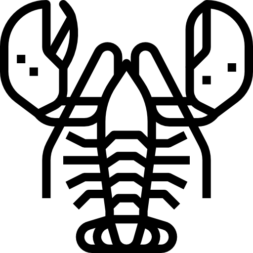 aragosta Aphiradee (monkik) Lineal icona