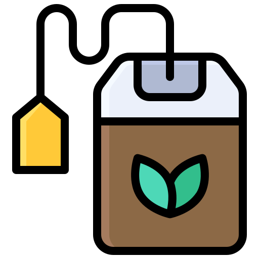 Tea bag Generic Outline Color icon