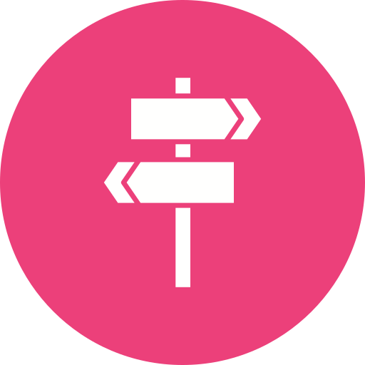 Direction sign Generic Circular icon