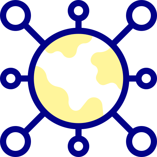 繋がり Detailed Mixed Lineal color icon