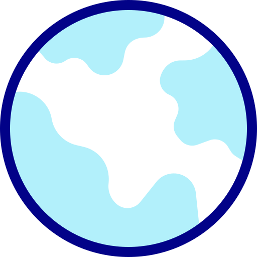 地球 Detailed Mixed Lineal color icon