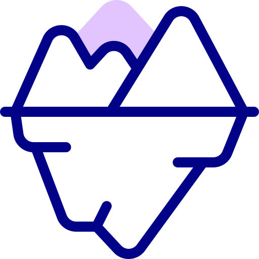 góra lodowa Detailed Mixed Lineal color ikona