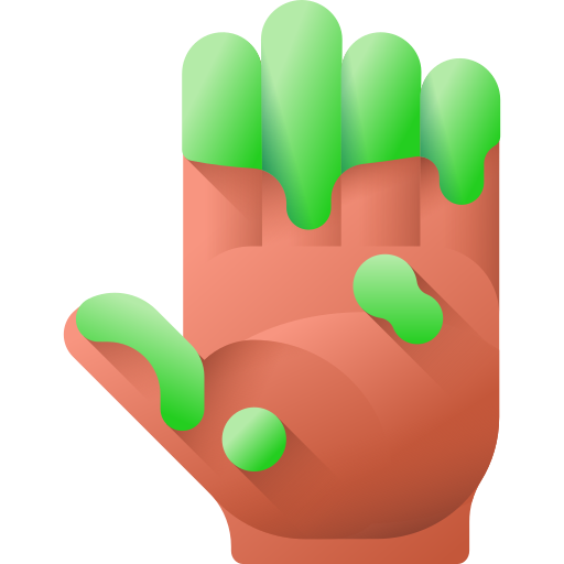 mão 3D Color Ícone