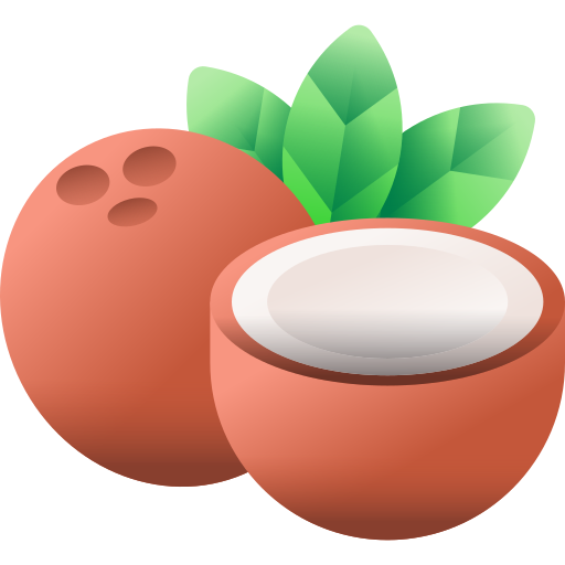 Coconut 3D Color icon
