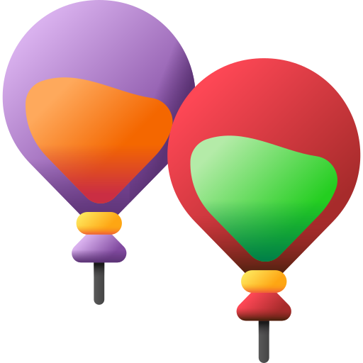 globos 3D Color icono