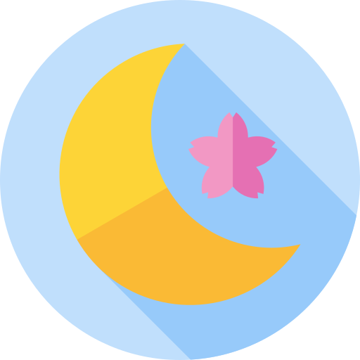 Moon Flat Circular Flat icon