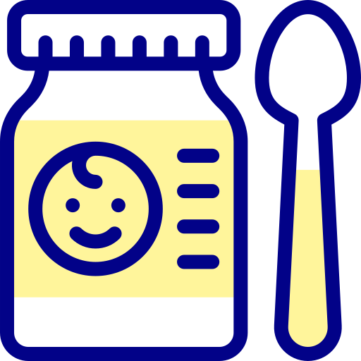 jedzenie dla dzieci Detailed Mixed Lineal color ikona