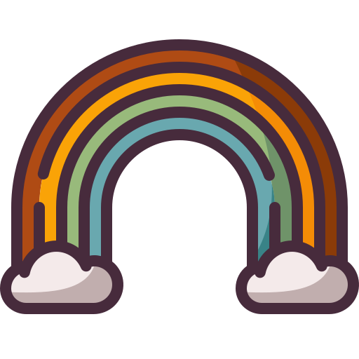 Rainbow Generic Outline Color icon