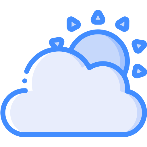 태양 구름 Basic Miscellany Blue icon