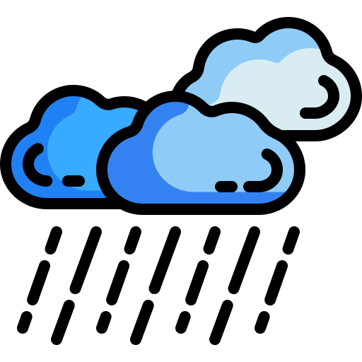 Rain Generic Outline Color icon