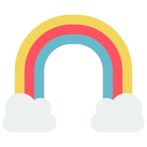 arcobaleno Basic Miscellany Flat icona