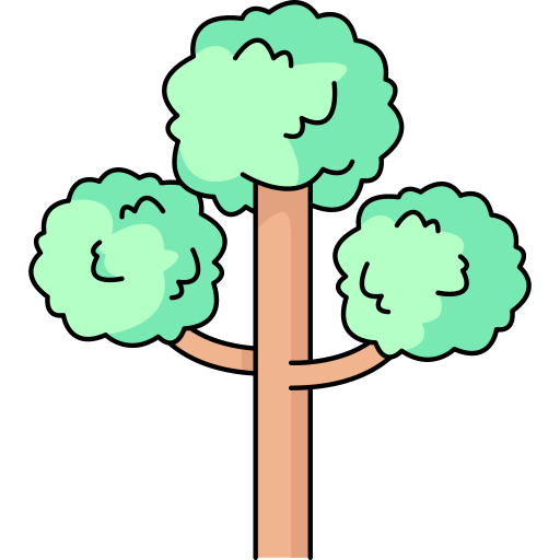 Tree Generic Thin Outline Color icon