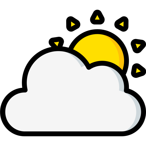 chmura słońca Basic Miscellany Lineal Color ikona