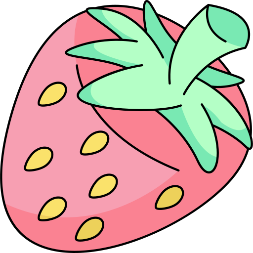 Strawberry Generic Thin Outline Color icon