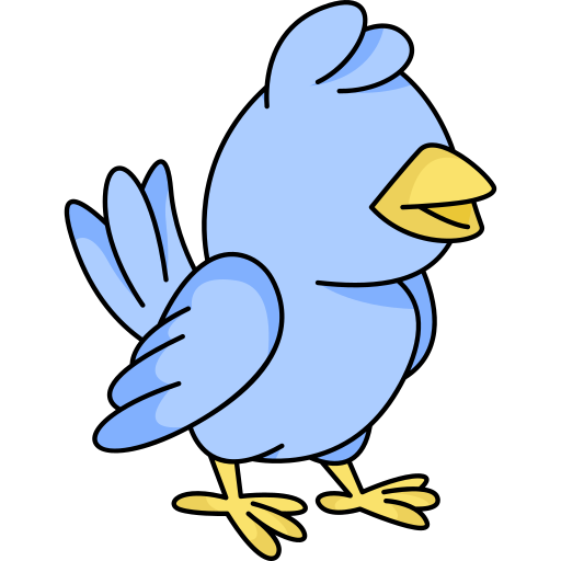 Bird Generic Thin Outline Color icon