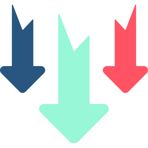 Arrows down Generic Flat icon