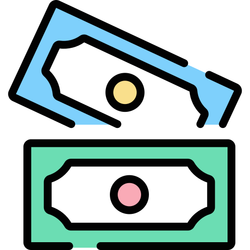 紙幣 Generic Outline Color icon