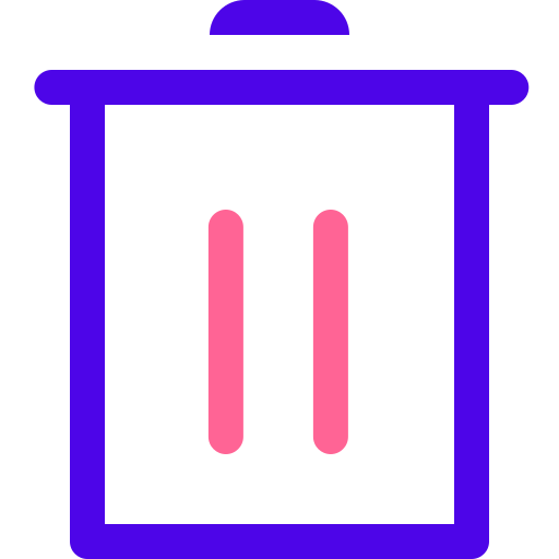 Trash bin Generic Outline Color icon