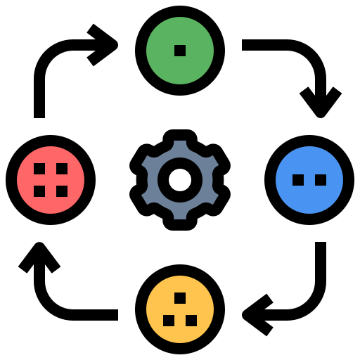 プロセス Generic Outline Color icon