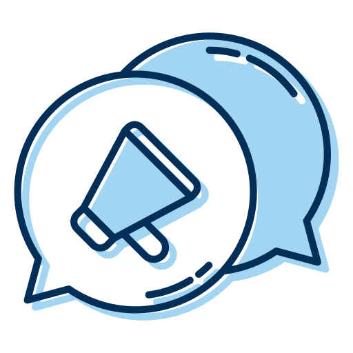 メガホン Generic Blue icon