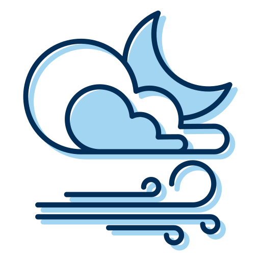 notte nuvolosa Generic Blue icona