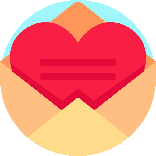liefdesbrief Detailed Flat Circular Flat icoon