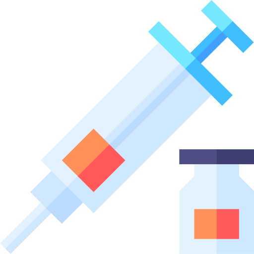 vaccinatie Basic Straight Flat icoon