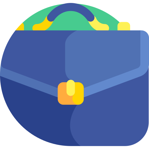 Briefcase Detailed Flat Circular Flat icon