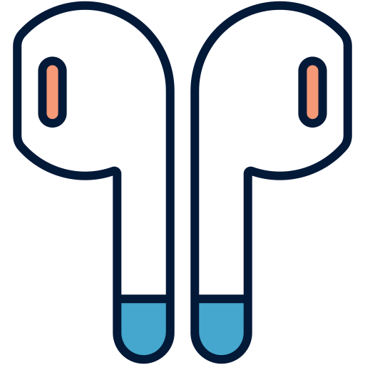 słuchawki douszne Generic Outline Color ikona